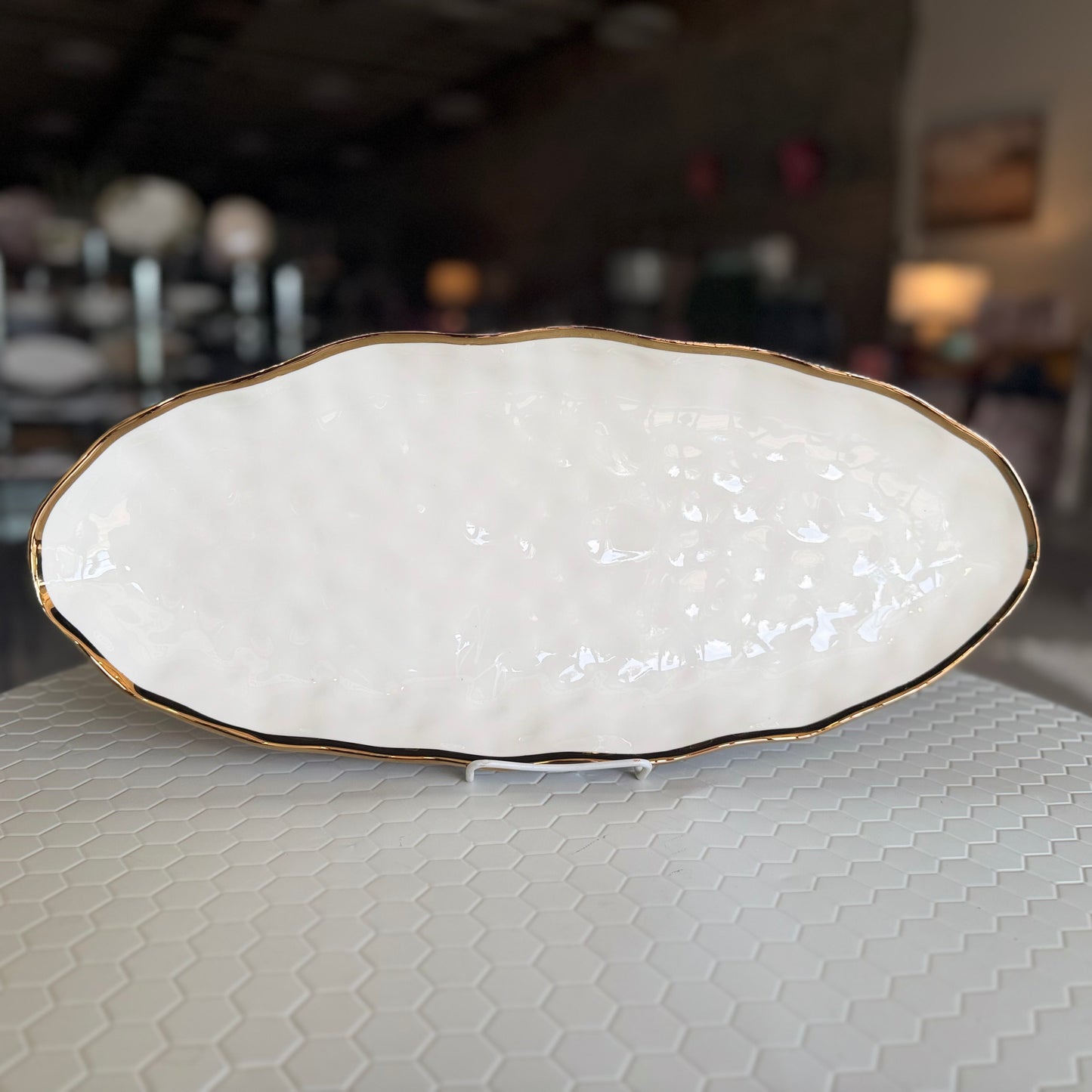 Oval Regency Gold serving platter
